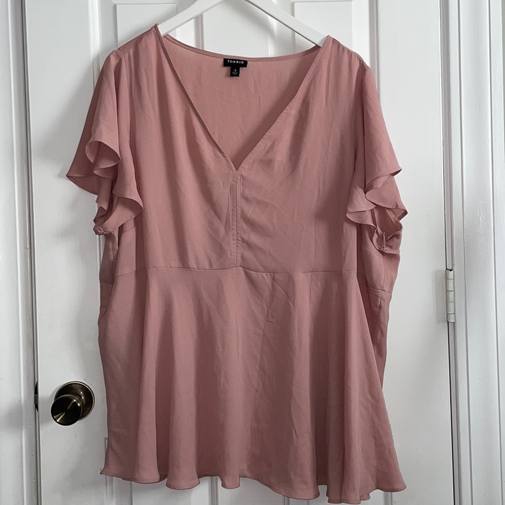 TORRID | Babydoll blush blouse